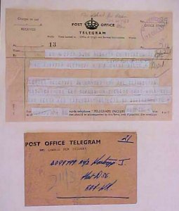 GREAT BRITAIN TELEGRAM  & COVER 1955 WILTS 