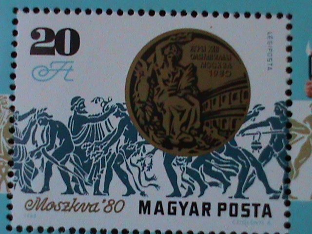 ​HUNGARY-1980-22ND OLYMPIC GAMES-MOSCOW'80 -MNH-S/S VERY FINE-LAST ONE