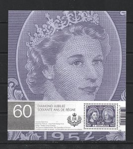 CANADA - 2012 QE II DIAMOND JUBILEE SOUVENIR SHEET - SCOTT 2540a - MNH