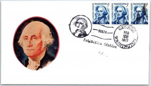 US SPECIAL EVENT COVER GEORGE WASHINGTON ADD-ON CACHET AT GEORGE WASHINGTON 1977