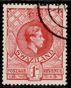 SWAZILAND GVI SG29, 1d rose-red, FINE USED.