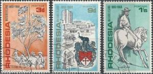 Rhodesia 263-5 (used) Matabeleland, 75th anniversary (1968)