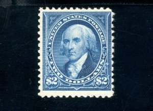 USAstamps Unused FVF US 1895 Bureau $2 Madison Scott 262 OG MLH SCV $2750 +Cert