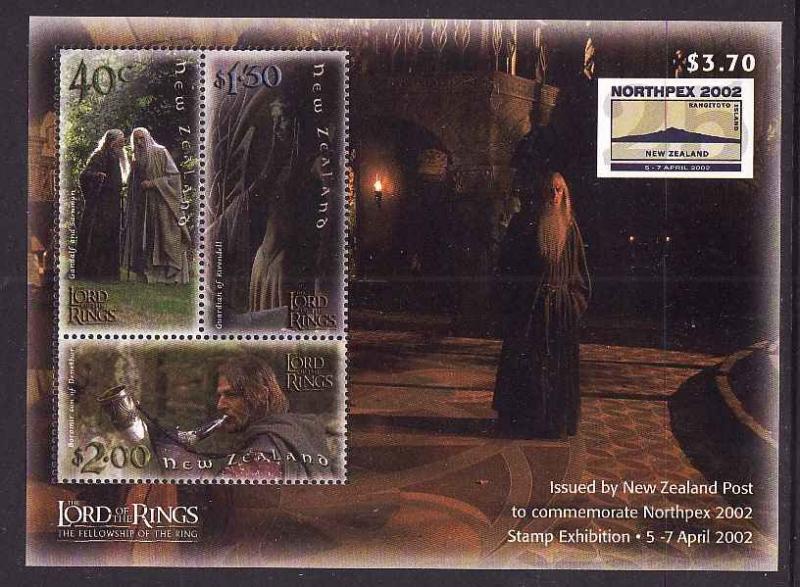 New Zealand-Sc#1755c-sheet-unused-NH-Lord of the Rings-Movie