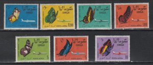 Somalia # C75-82, Butterflies - Jet Plane, Mint NH, 1/2 Cat.