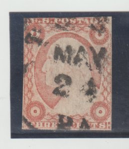 US Scott #11 Used May 24  with Town Cancelation CXL 3c George Washington