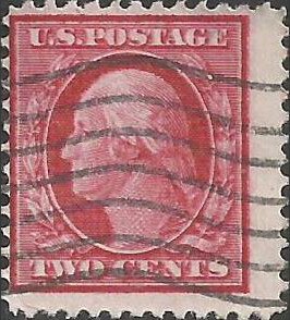 # 332 Used Slip Or Double Impression Carmine George Washington