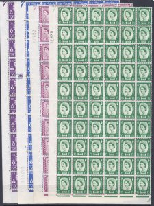 Northern Ireland Cylinder Blocks in 1/4 sheets - set of 4 - 3d/4d/6d/1/3 - U/M