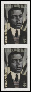 US 4464 Black Heritage Oscar Micheaux 44c vert pair MNH 2010