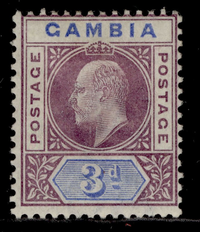 GAMBIA QV SG49, 3d purple & ultramarine, M MINT. Cat £24. 