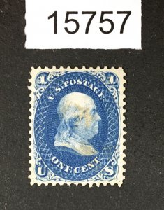 MOMEN: US STAMPS # 63b DARK BLUE USED $875 LOT #15757