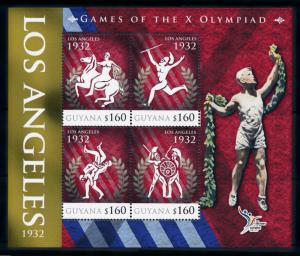 [78162] Guyana 2010 Olympic Games Los Angeles Wrestling Equestrian Sheet MNH