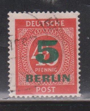 GERMANY Scott # 9N64 Used - BERLIN & New Value Overprint