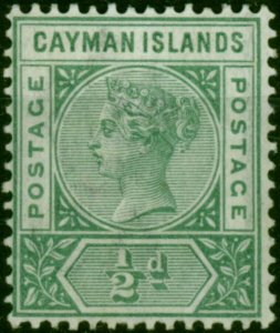 Cayman Islands 1900 1/2d Deep Green SG1 Fine MM