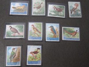 San Marino 1960 Sc 446-55 Bird set MNH