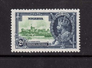 Nigeria 1935 KGV SG31K Silver Jubilee 2d with KITE & VERTICAL LOG variety VF MNH