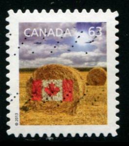 2694 Canada 63c Flag on Hay Roll SA, used