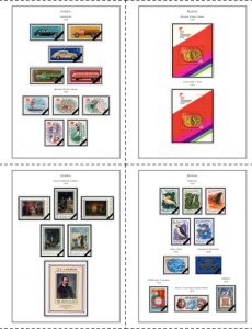 COLOR PRINTED RUSSIA 1975-1983 STAMP ALBUM PAGES (148 illustrated pages)