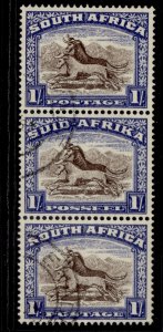 SOUTH AFRICA GVI SG120, 1s brown & chalky blue, FINE USED. Cat £15.