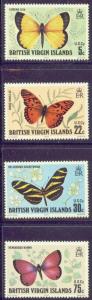 Virgin Isls. 342-45 MNH 1978 Butterflies