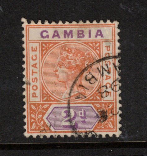 Gambia #22 (SG #39a) Very Fine Used With Malformed S Variety 