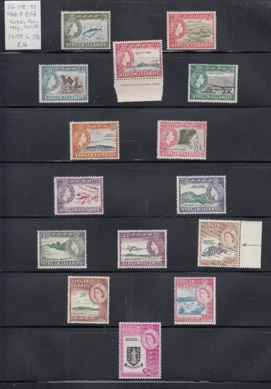 BRITISH VIRGIN ISLANDS # 144-158 VF-MNH CAT VALUE $85++++++