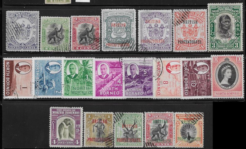 North Borneo 20 mixed stamps mini collection  2018 SCV $2.00   #13434