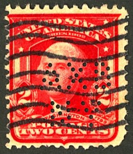 U.S. #319 USED PERFIN CANCEL