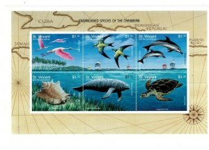 St. Vincent 1998 - SC# 2549 Endangered Species, Ocean - Sheet of 6 Stamps - MNH