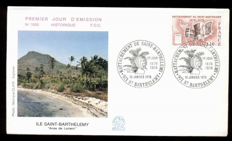 France 1978 St Barthelemy Is FDC