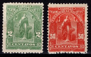 El Salvador 1899 Definitives, 2c & 50c [Unused]