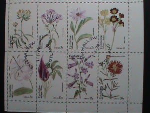 ​SCOTLAND-EYNHALLOW STAMP- WORLD LOVELY BEAUTIFUL WILD FLOWERS-CTO- SHEET VF