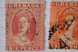 Grenada British sc#4,5,5a,5i sg#6,7 pence used color shade variety cv$330.00+