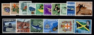JAMAICA QEII SG217-232, 1964-68 complete set, M MINT. Cat £23.