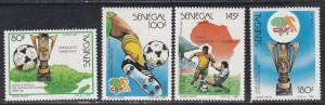 Senegal # 775-778, African Soccer Cup, NH, Half Cat