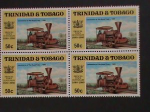 ​TRINIDAD & TOBAGO1980 SC#323 ROYAL TRAIN LOCOMOTIVE -MNH-BLOCK VERY FINE
