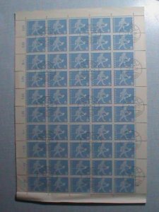 SWITZERLAND-1963 -SC# 382a MESSENGER-FRIBOURG CTO FULL SHEET-VERY FINE