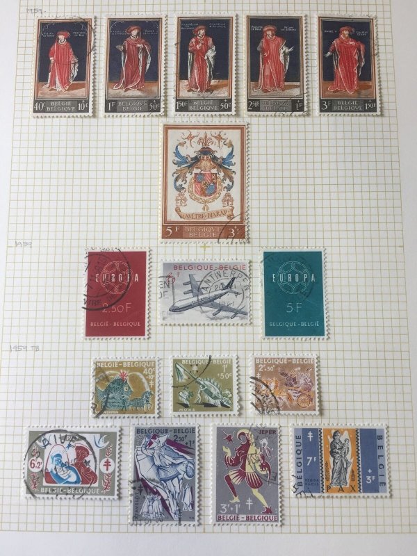 BELGIUM 1960s/70s Used on Pages(Apx 200 Items) Apr 745 