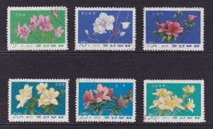 Korea DPR   #1373-1378  cancelled 1975 flowers