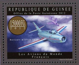 Planes of France Concorde Dassault Mirage 2000 Henri Perrier S/S MNH #9575