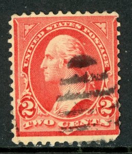 USA 1895 Washington 2¢ Red  DL Wmk Scott #267 VFU M424