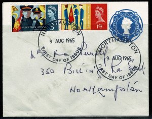 GREAT BRITAIN 1965 QE II F.D.C. SALVATION ARMY CENTENARY SG665-6 ORD.PAPER VCG