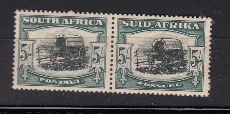 J28455, 1933-4 south africa #64 green & black perf 14 ox wagon $62.50 scv