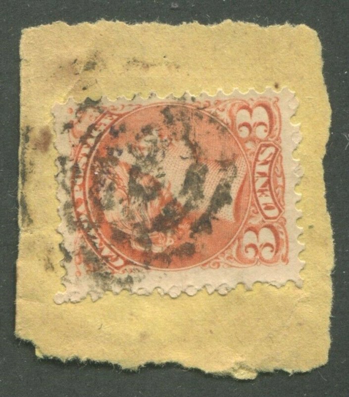 CANADA #37 USED SMALL QUEEN 2-RING NUMERAL CANCEL 18