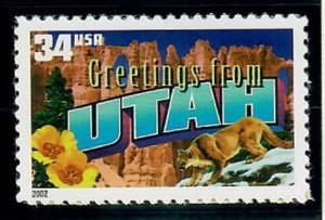 3604 Greetings from Utah MNH single