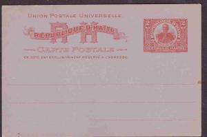 HAITI POSTAL STATIONERY CARD UNUSED AAD3163
