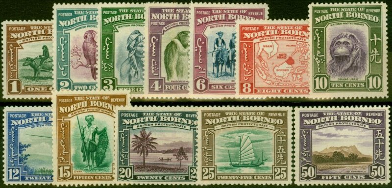 North Borneo 1939 Set of 12 to 50c SG303-314 Good to Fine LMM 