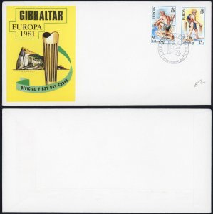 Gibraltar 1981 Europa FDC