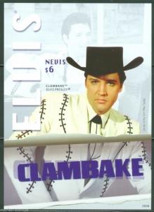 NEVIS  ELVIS PRESLEY  'CLAM BAKE'  IMPERFORATE S/S SCOTT#1566 MINT NH