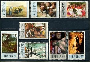 Liberia SC# 502-9 Paintings  set canceled 